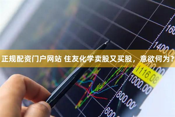 正规配资门户网站 住友化学卖股又买股,意欲何为?